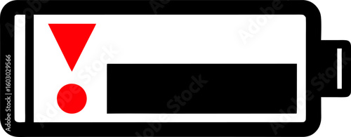 Battery Status Alert Symbol Low Power Warning Icon