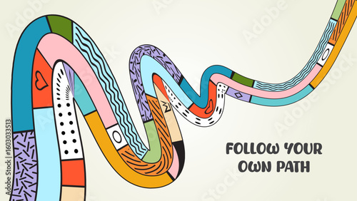 colorful memphis style abstract line shape background, vector graphic background with lines in memphis pattern, memphis wave element of squiggly line design