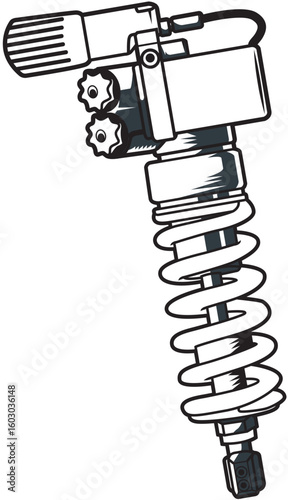Detailed pixelated illustration of a medical otoscope for examining the ear canal
