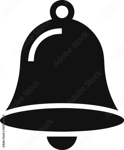 Classic Hand Bell with Handle Vector