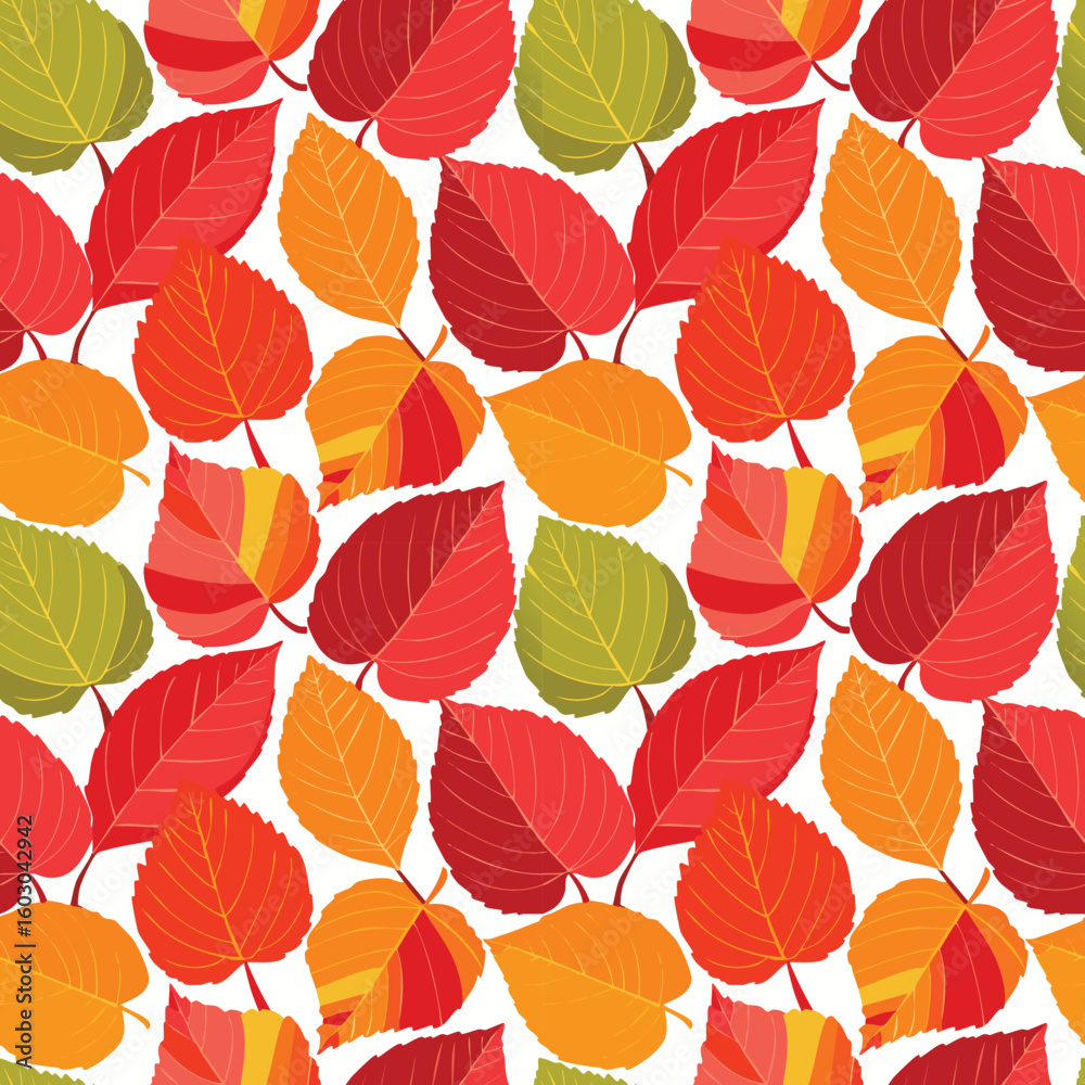 Fototapeta premium seamless pattern with autumn leaves