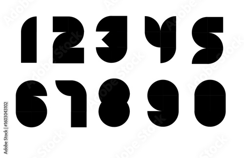 Modern geometric numbers with gradient tones. Perfect for eco branding, infographic design, creative typography, and digital interfaces with a fresh and minimal aesthetic.