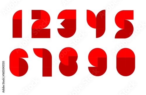 Modern geometric numbers with gradient tones. Perfect for eco branding, infographic design, creative typography, and digital interfaces with a fresh and minimal aesthetic.