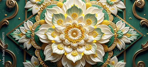 Symmetrical multi-layered mandala pattern