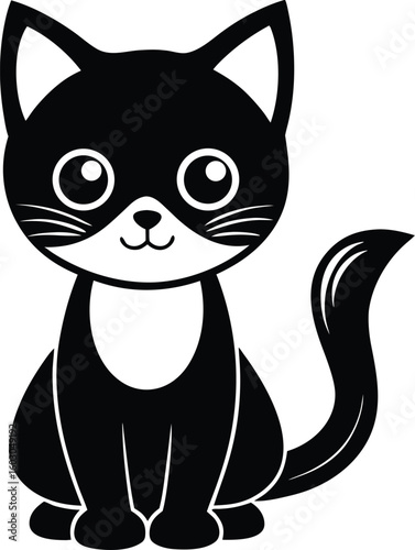 Cute Cartoon Cat Silhouette