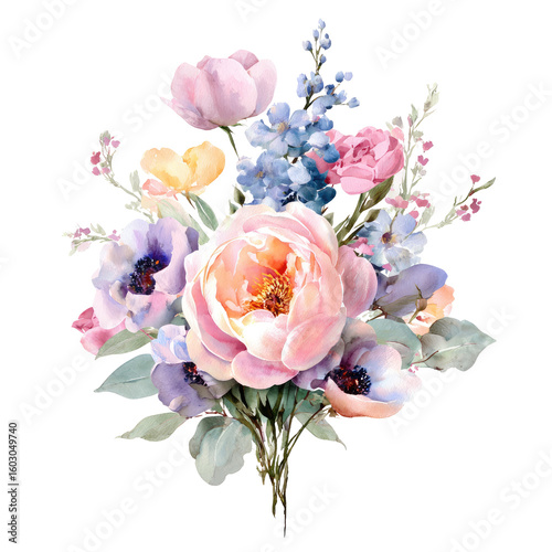 Delicate pastel floral bouquet (4)