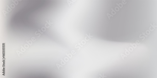 Silver foil background with metal mirror texture. Chrome gradient surface with light gloss. Vector aluminum grey sheet with reflection. Platinum and titanium abstract cold bg