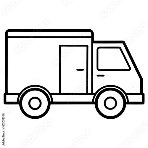 Clean Transport Van Icon Design