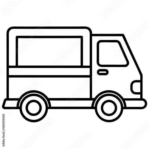 Clean Transport Van Icon Design