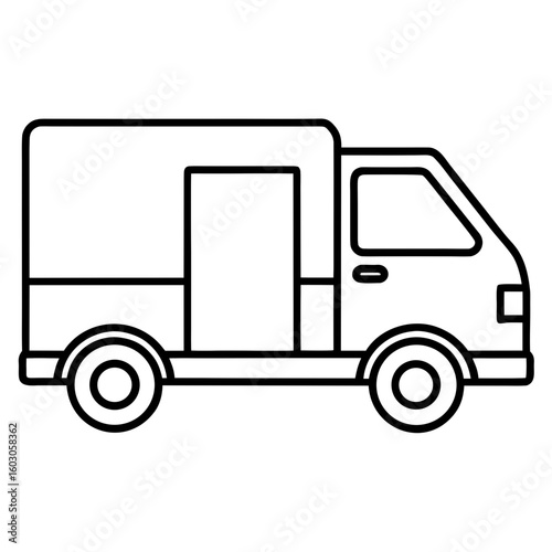 Clean Transport Van Icon Design