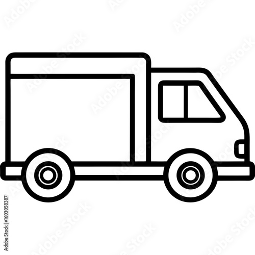 Clean Transport Van Icon Design