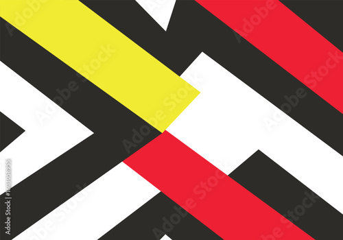 Colorful Faux Fur Zigzag Pattern with Mix color Stripes