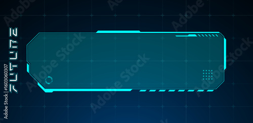 Futuristic interface or technology and blue text box. Vector illustration
