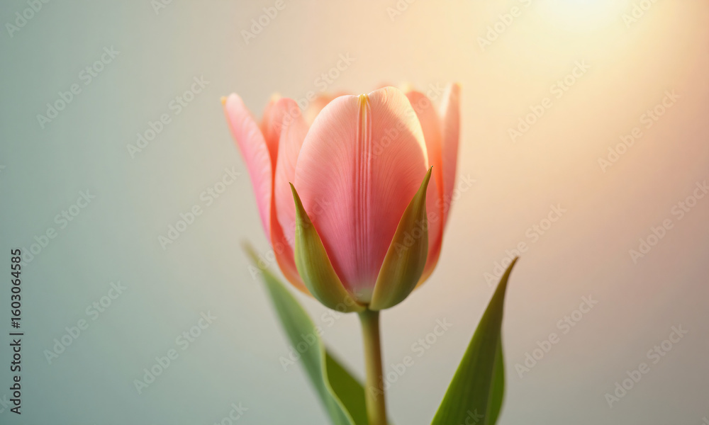 Naklejka premium pink tulip flower