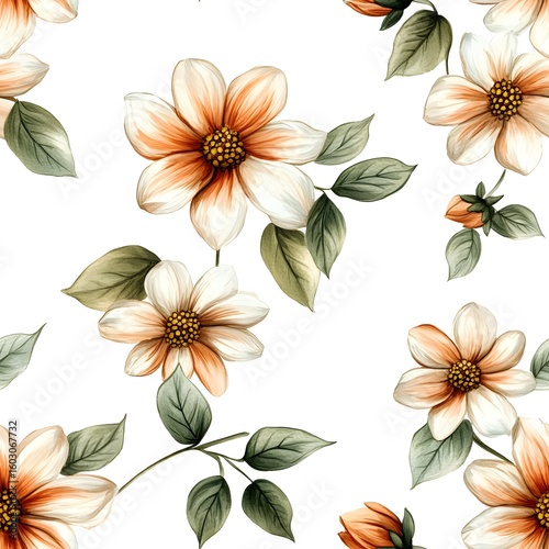 Elegant floral seamless pattern design.