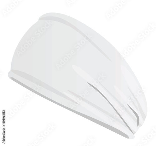White sport head band. vector illustration