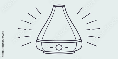 Aroma diffuser with radiating lines essential oil diffuser