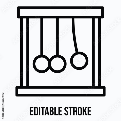 Pendulum Vector Icon, Isolated Vector Lineal Style Icon, Editable Stroke.