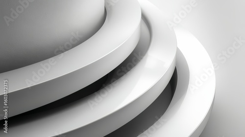 White object with a curved edge