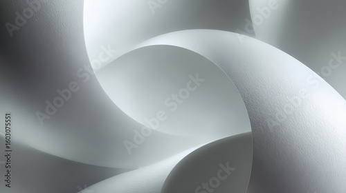The image is a close up of a white object with a curved shape