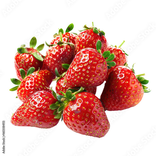 Wallpaper Mural Fresh, vibrant strawberries in a cluster Torontodigital.ca