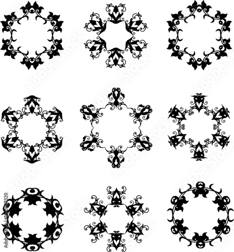 set of black stars like frames