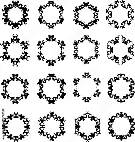 set of black stars like frames