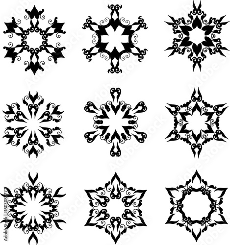 set of stars floral design