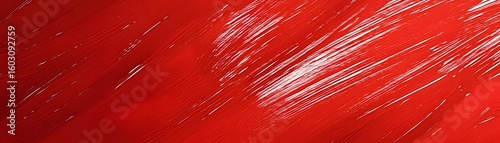 Red paint strokes with diagonal brush marks.