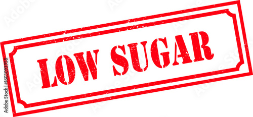 Grunge stamp low sugar