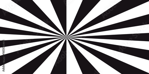 Abstract bold optical illusion background with swirling black and white wavy stripes radiating from the center.Dynamic movement and symmetry, evoking a retro, Clean, modern, and graphic, 