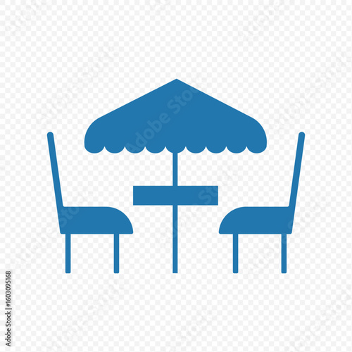 terrace icon isolated on transparent background. Modern and editable terrace icon. Simple icons vector illustration. EPS 10.