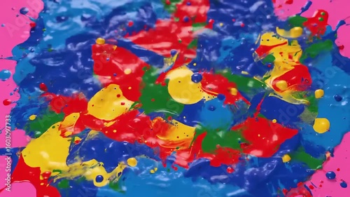 Colorful paint splashes