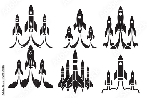 Rockets Launching, Business Startup and Growth Concept