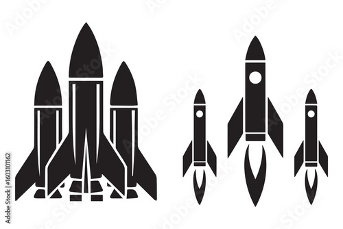 Rockets Launching, Business Startup and Growth Concept
