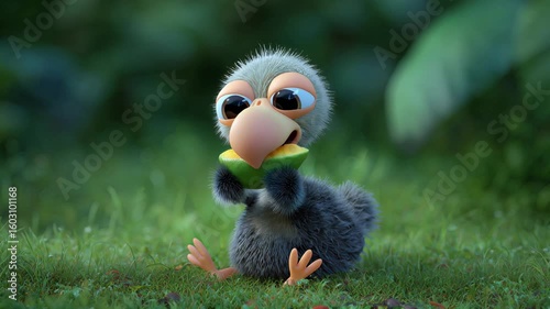 Cute Baby Emu Eating Mango | 3D Cartoon Animation