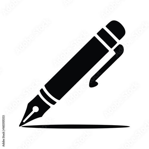 The Art of Writing: Captivating Images of Fountain Pens Black Silhouette