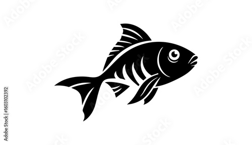 zebra danio fish icon, zebra danio fish vector illustration-simple illustration of zebra danio fish