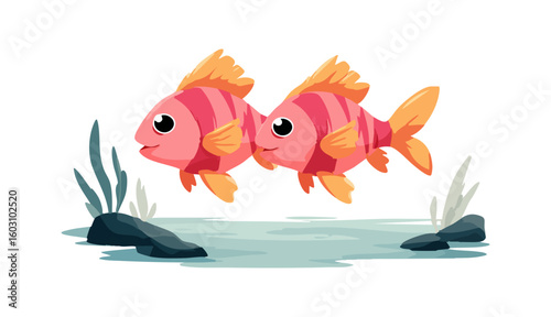 zebra danio fish icon, zebra danio fish vector illustration-simple illustration of zebra danio fish