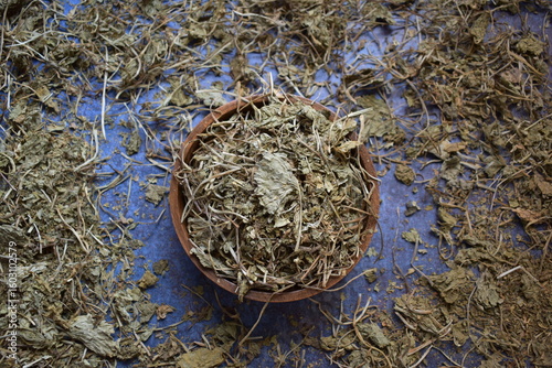 Raw whole dried Bacopa monnieri herb
