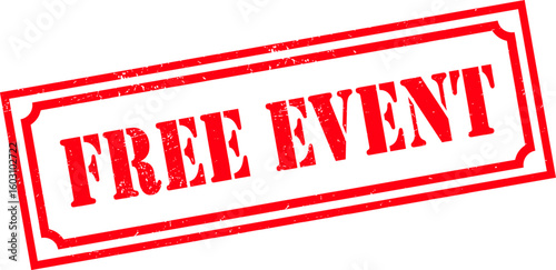 Grunge stamp free event