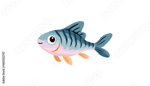 zebra danio fish icon, zebra danio fish vector illustration-simple illustration of zebra danio fish
