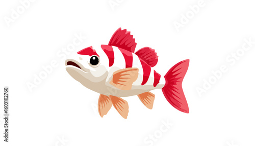zebra danio fish icon, zebra danio fish vector illustration-simple illustration of zebra danio fish