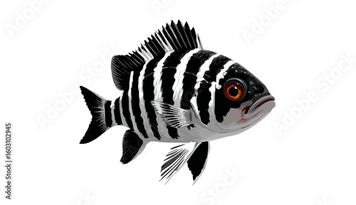 zebra danio fish icon, zebra danio fish vector illustration-simple illustration of zebra danio fish