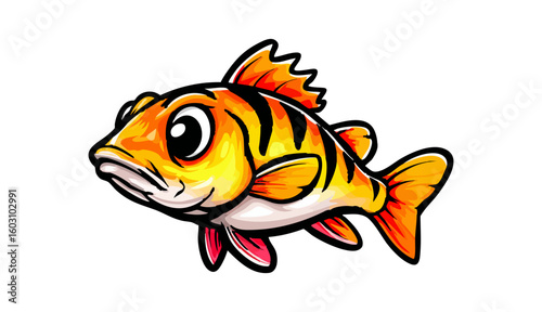 zebra danio fish icon, zebra danio fish vector illustration-simple illustration of zebra danio fish