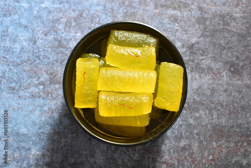 Kesar Angoori Petha Indian traditional sweet