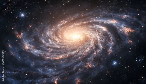 spiral galaxy in space