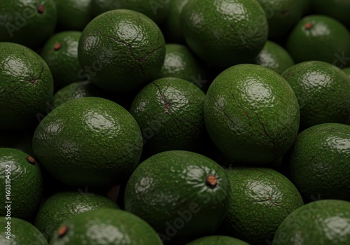 Fresh Avocados Piled Up – Tropical Green Fruit in High Resolution