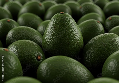 Fresh Avocados Piled Up – Tropical Green Fruit in High Resolution