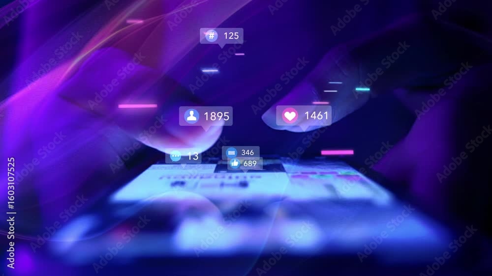 marketing, business, technology, social media, like, media, scrolling, social, social network, application, communication, cyberspace, icon, follow, message, online, background, concept, viral video